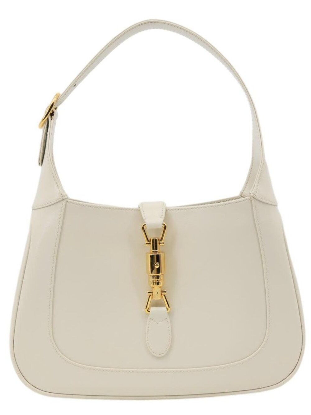 GUCCI  Jackie 1961 Small Leather Shoulder Bag Off White 636709